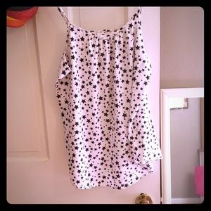 Navy and white tank top Medium never worn